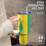 Saint Vincent and the Grenada Flag 40oz Tumbler With Handle & Straw