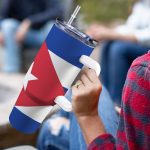 Cuba Flag 40oz Tumbler With Handle & Straw