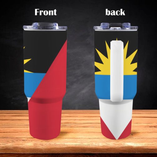 Antigua and Barbuda Flag 40oz Tumbler With Handle & Straw