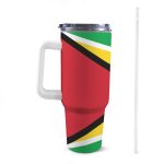 Guyana Flag 40oz Tumbler With Handle & Straw