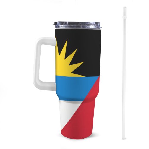 Antigua and Barbuda Flag 40oz Tumbler With Handle & Straw