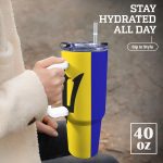 Barbados Flag 40oz Tumbler With Handle & Straw