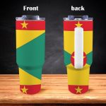 Grenada Flag 40oz Tumbler With Handle & Straw