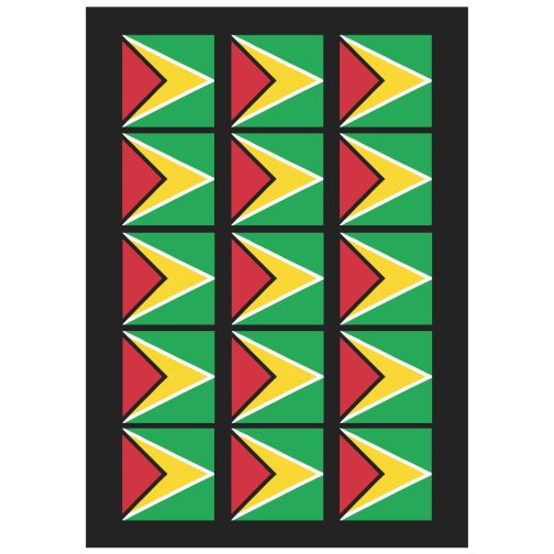 Guyana Flag Temporary Tattoo