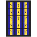 Barbados Flag Temporary Tattoo