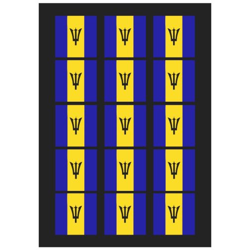 Barbados Flag Temporary Tattoo