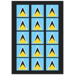 St. Lucia Flag Temporary Tattoo