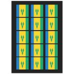 Saint Vincent & the Grenadines Flag Temporary Tattoo