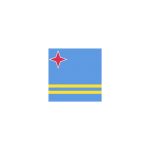 Aruba Flag Temporary Tattoo