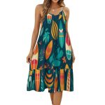 Surf Board Suspender Sleeveless Dress