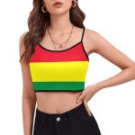 Rasta Flag Women's Spaghetti Strap Crop