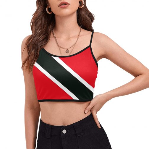 Trinidad and Tobago Flag Women's Spaghetti Strap Crop