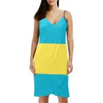 The Bahamas Flag Spaghetti Strap Backless Beach Dress