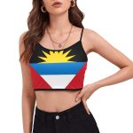 Antigua and Barbuda Flag Women's Spaghetti Strap Crop