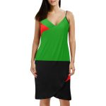 Martinique Flag Spaghetti Strap Backless Beach Dress