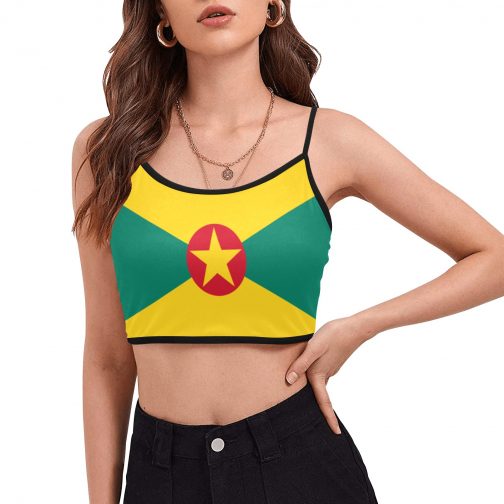Grenada flag Women's Spaghetti Strap Crop