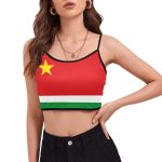 Guadeloupe flag Women's Spaghetti Strap Crop