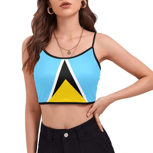 St. Lucia Women's Spaghetti Strap Crop