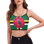 Dominica Flag Women's Spaghetti Strap Crop